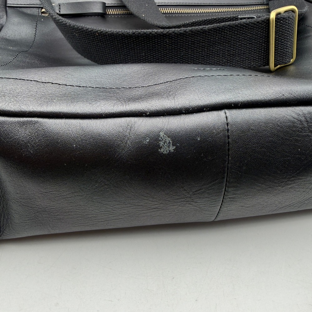 Fossil Haskell Workbag Black Leather Laptop Crossbody Tote Career Business - Picture 13 of 15